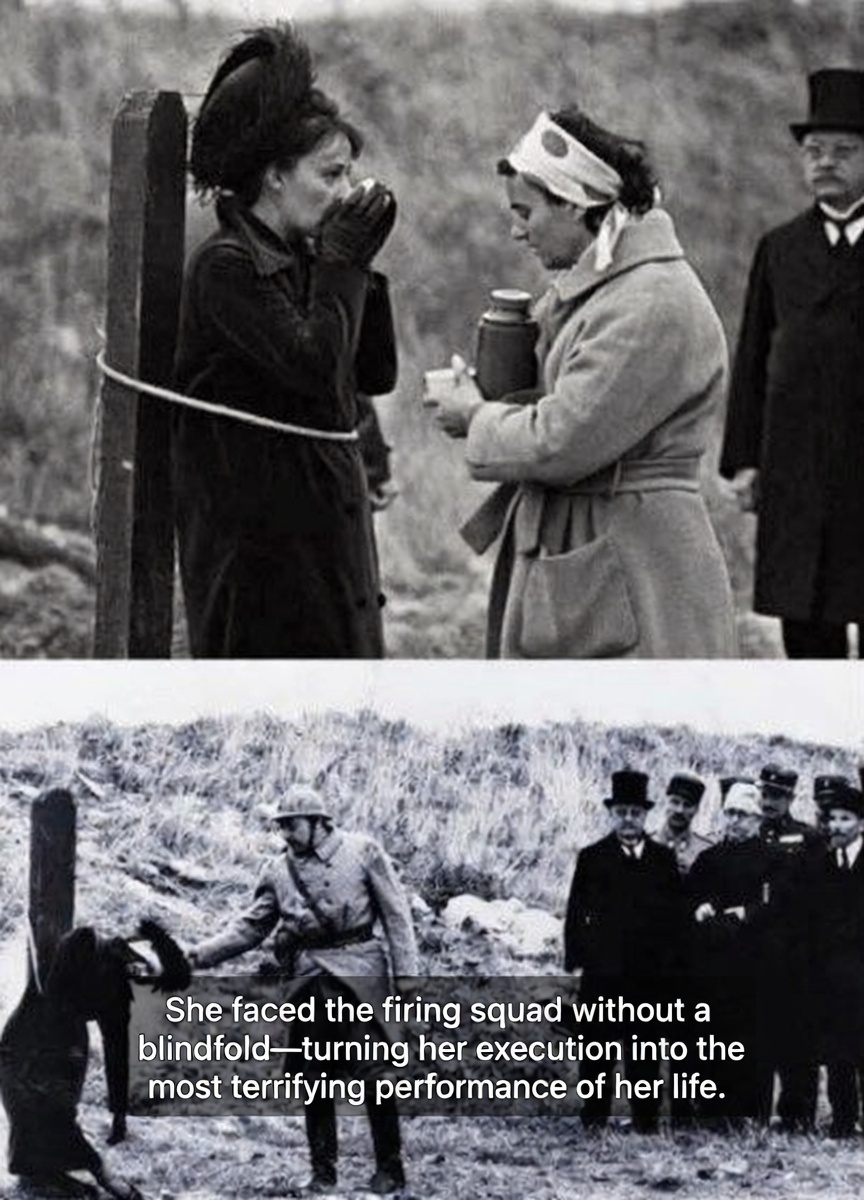 She refused a blindfold and faced a firing squad with her eyes wide open.  On the morning of October 15, 1917, in Vincennes, France, Mata Hari stood  before a firing squad. Born