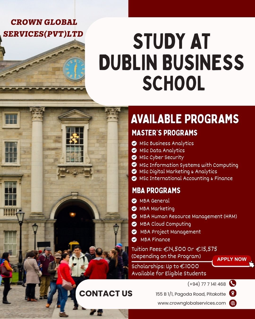 Crown - STUDY IN ITALY – September 2026 Intake Now Open! 📚 Study | Live ...