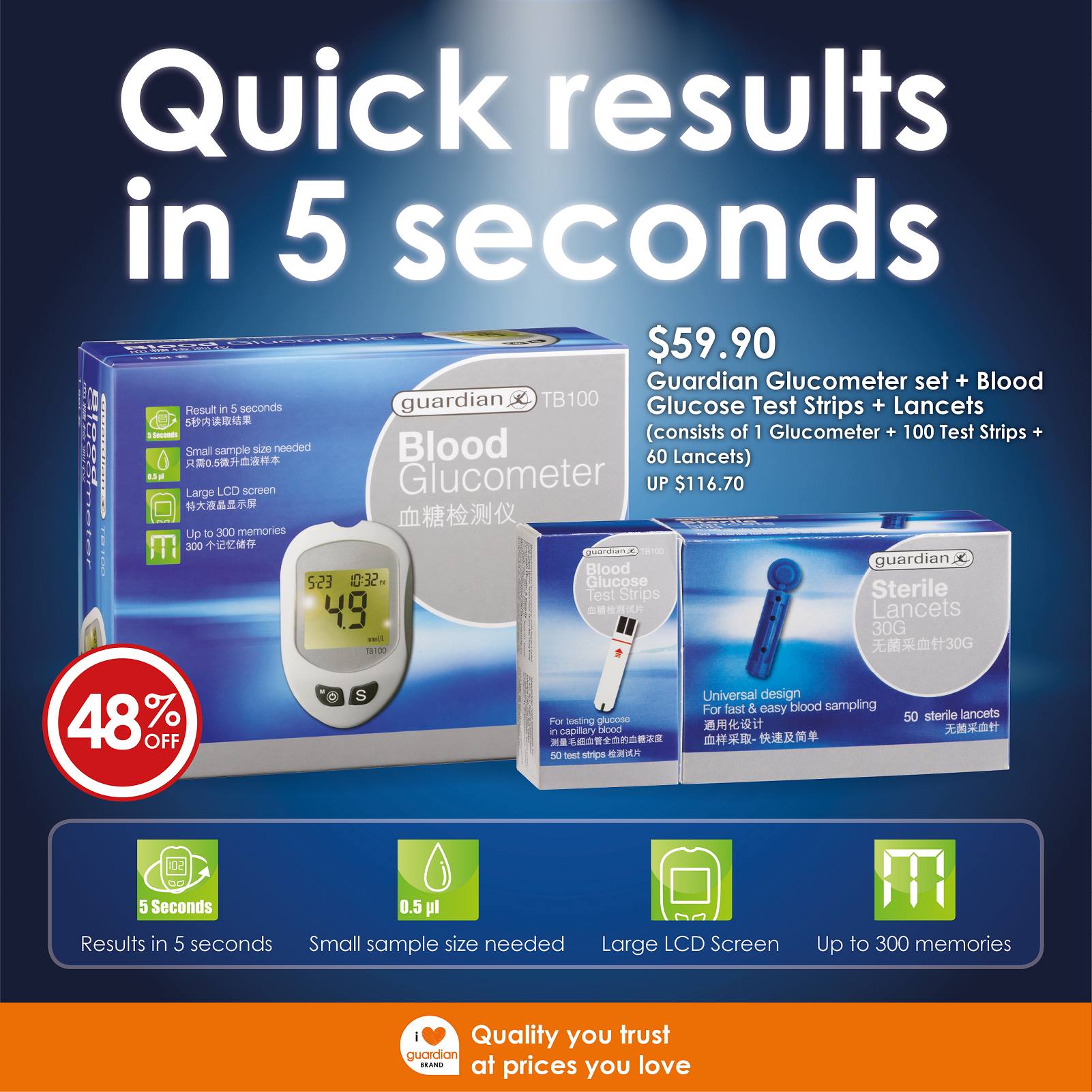 Guardian Health & Beauty - Guardian’s Blood Glucometer set is available ...