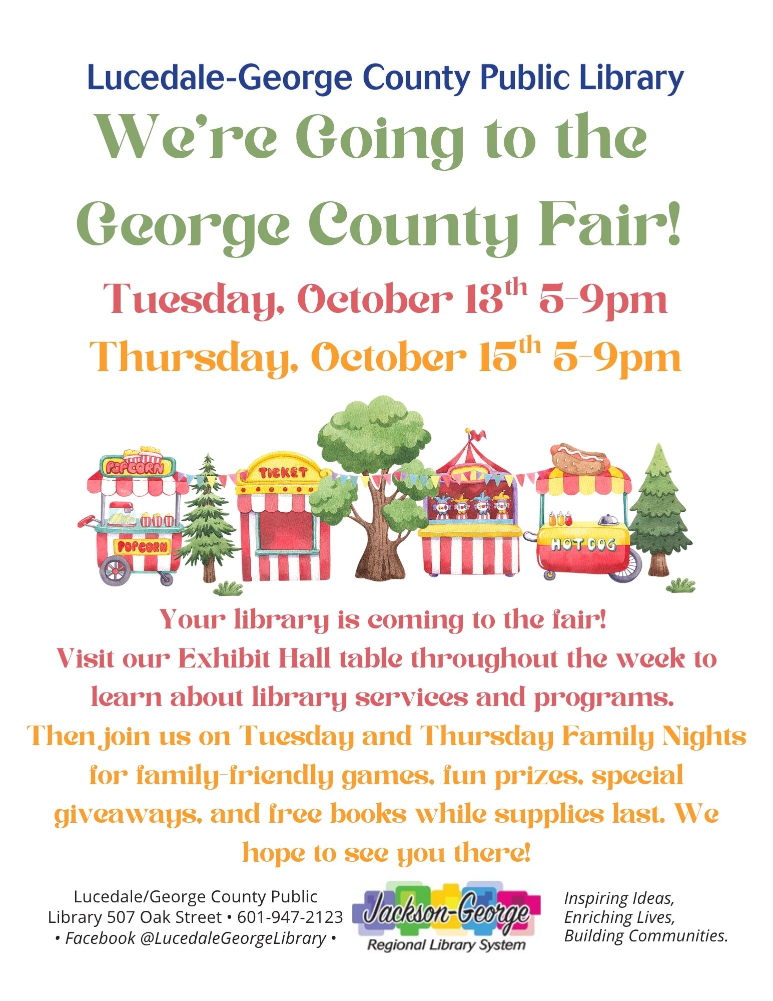 🎡📚 Your library is going to the George County Fair!