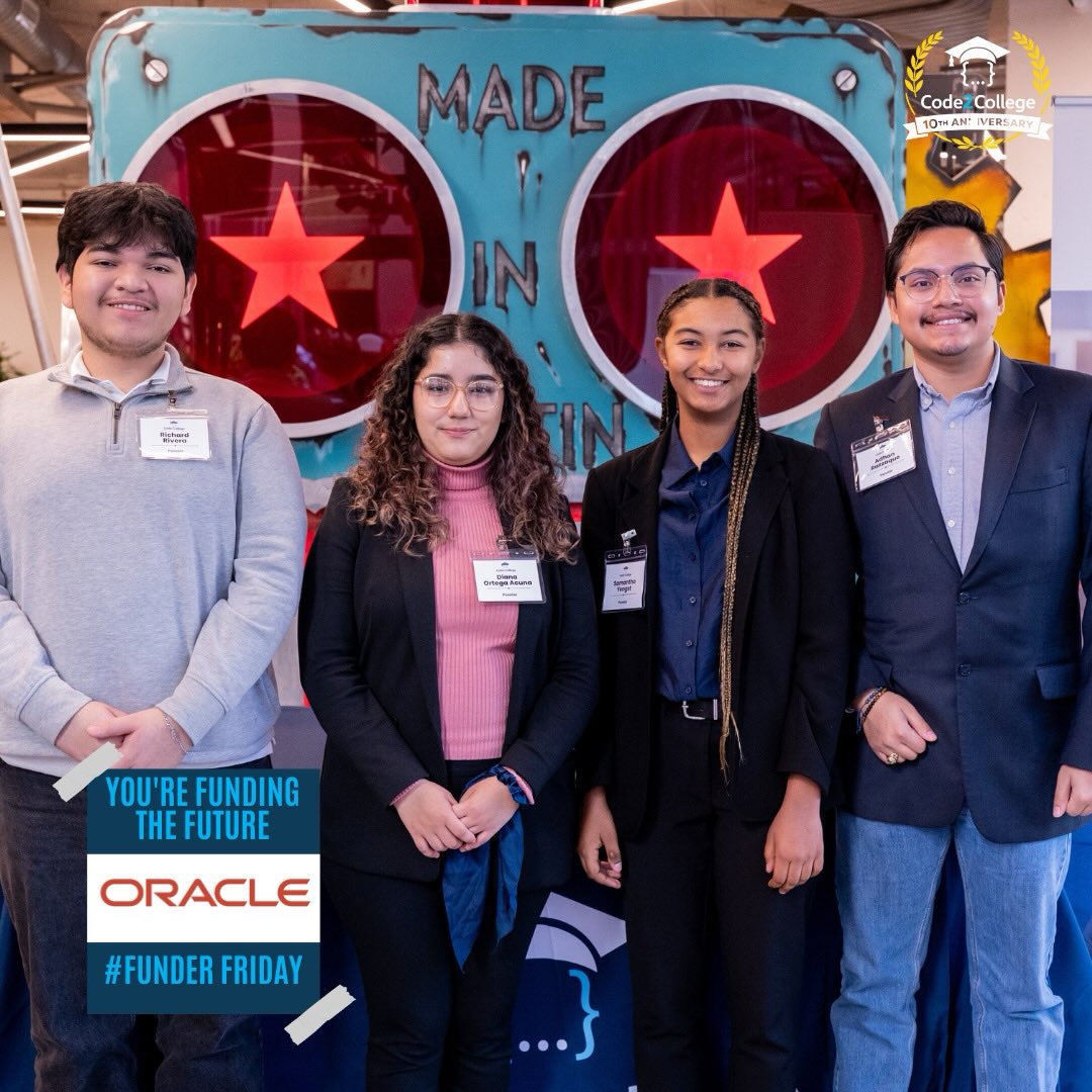 Code2College - 💙 Funder Friday Spotlight: @oracle As we... | Facebook