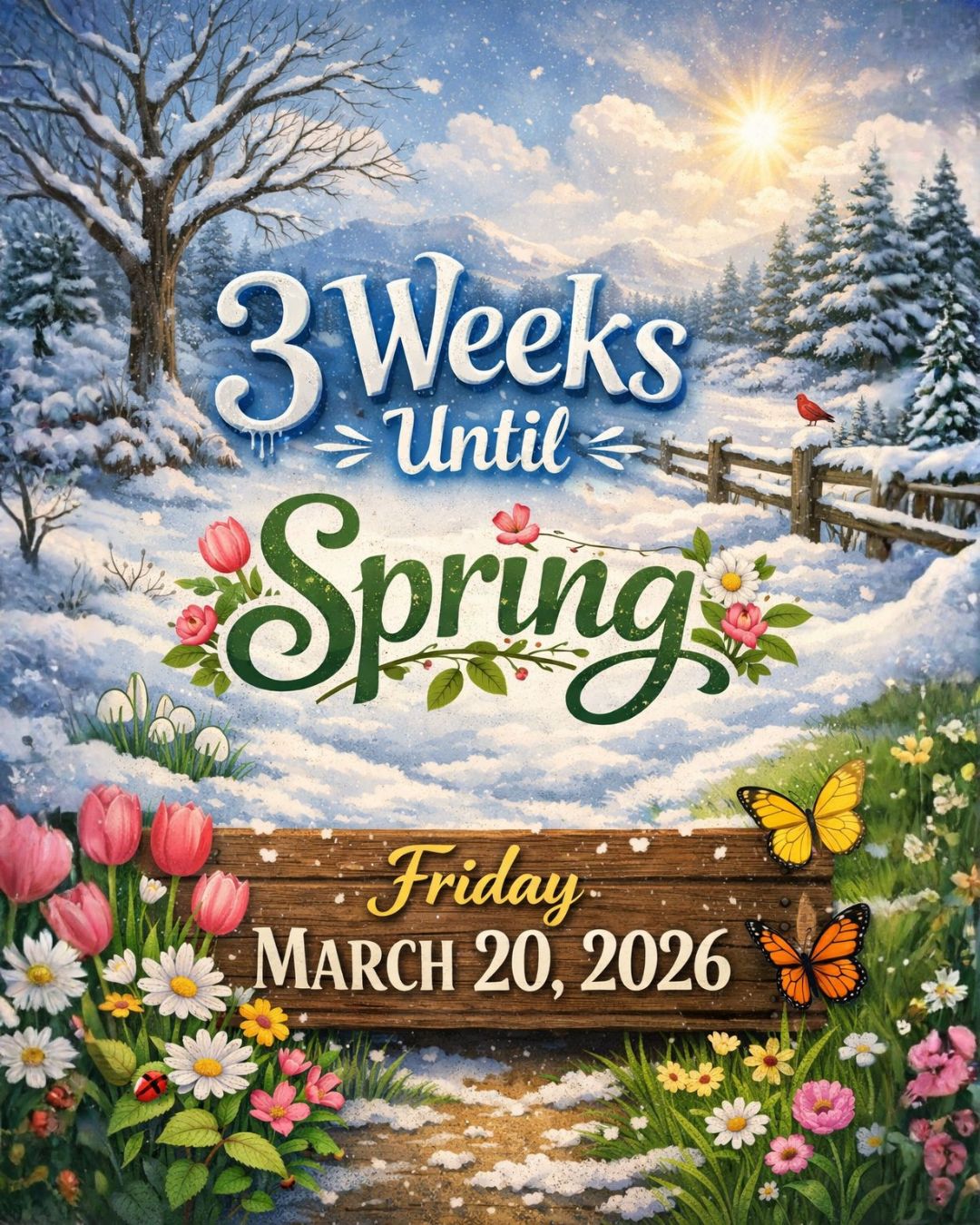 🌸🌞 3 Weeks Until Spring –... - Happy thanksgiving quotes | Facebook