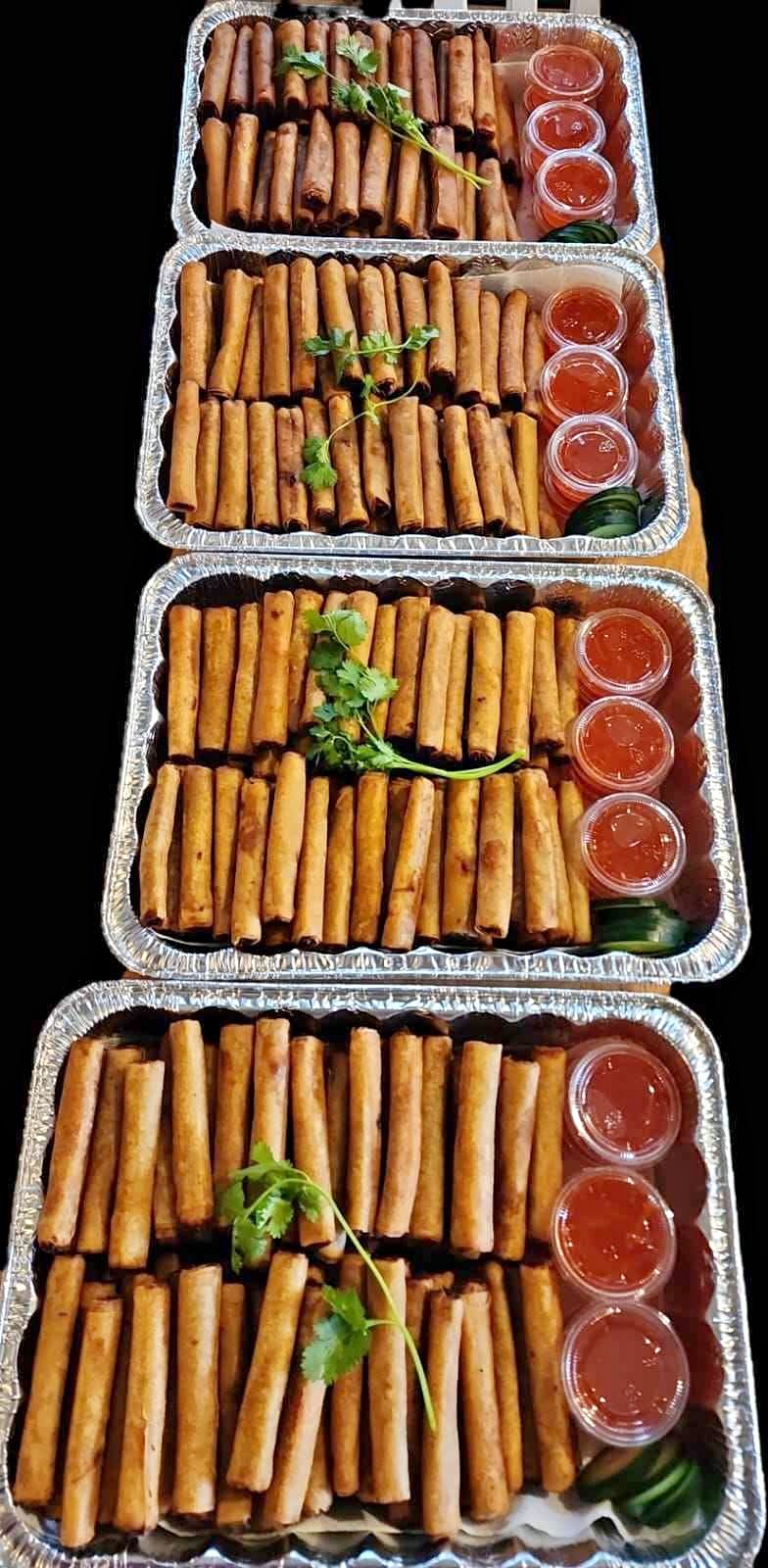 Filipino Homemade Lumpia/Spring Rolls Party Tray - Platters & Trays ...