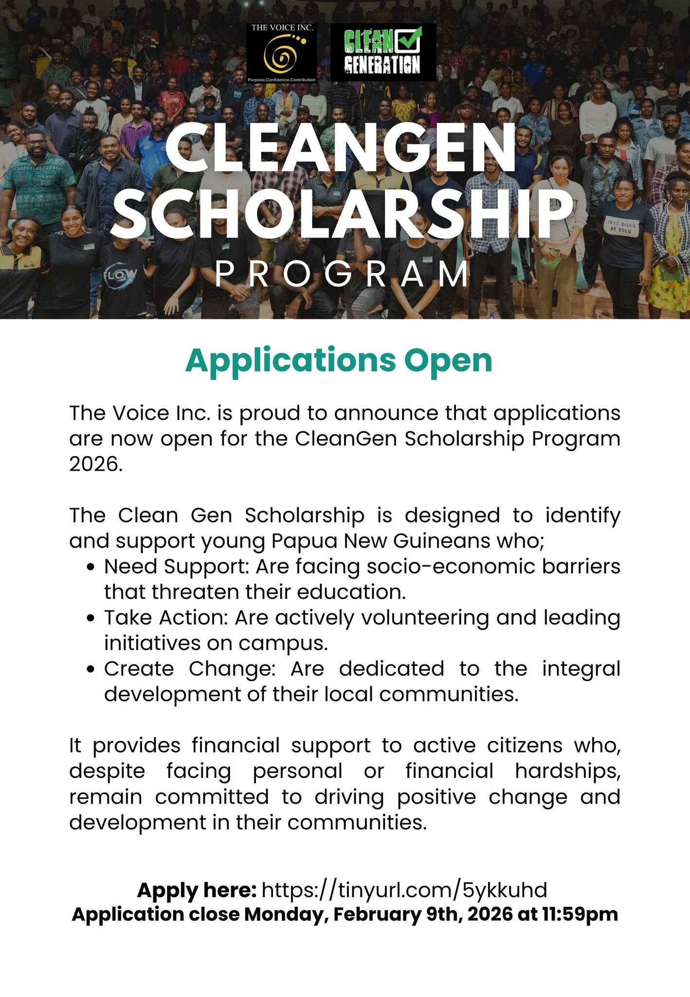 The Voice Inc - APPLICATIONS NOW OPEN FOR CLEANGEN... | Facebook