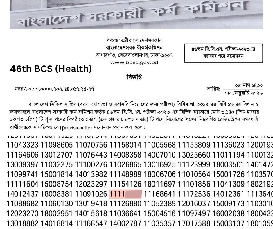 Dr. - 46th BCS (Health) Recommended 😇 প্রিলিমিনারি, রিটেন, ভাইভা ...