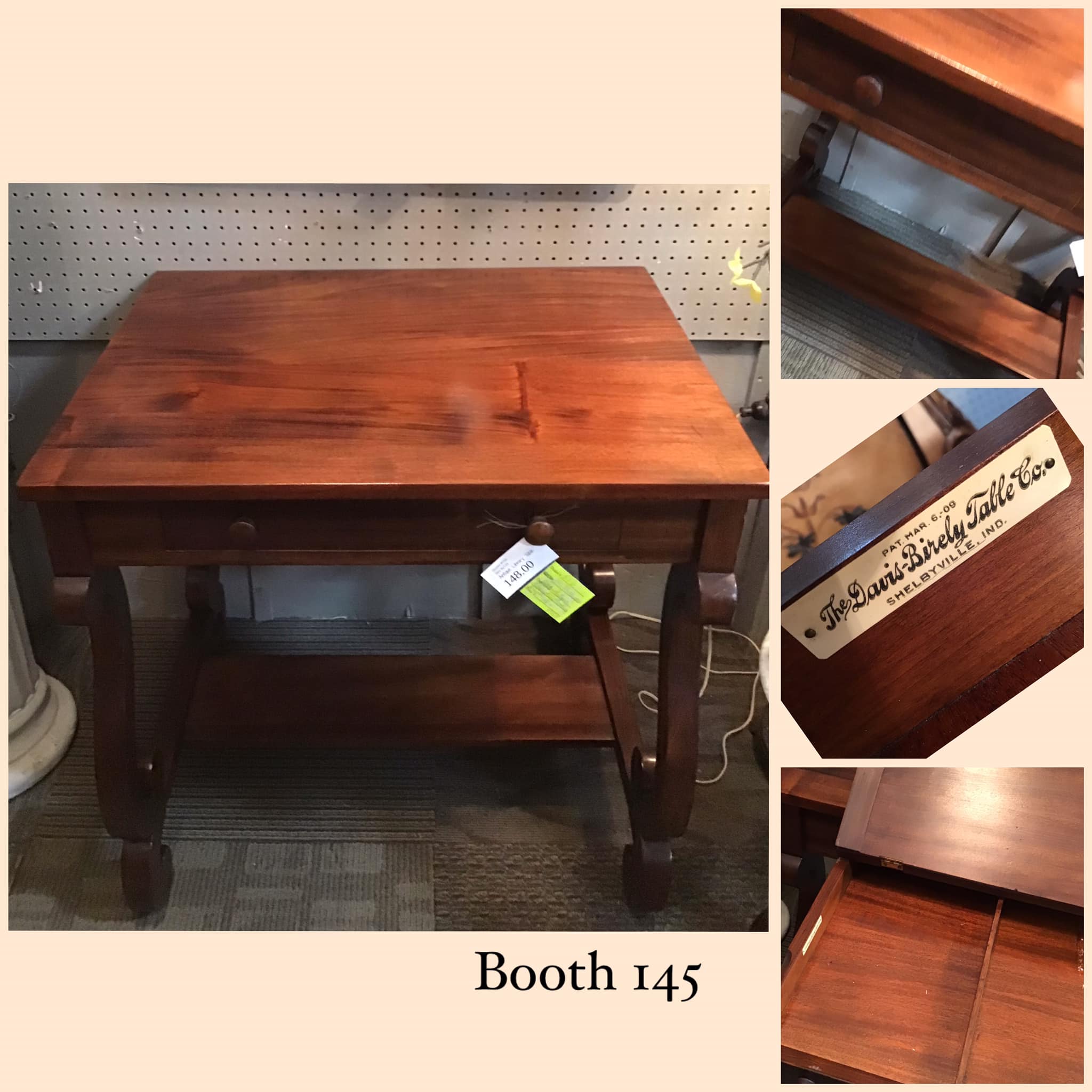 Brass - Good Morning! Antique Davis-Birely Writing Desk. Antique