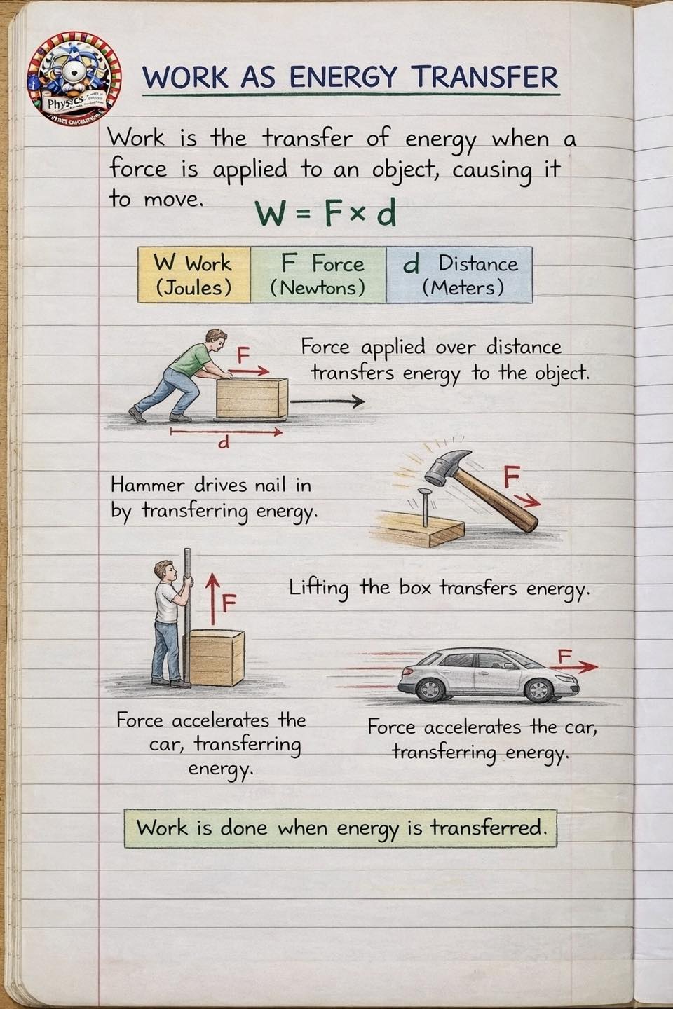 Physicscalculations - Work as energy transfer | Facebook