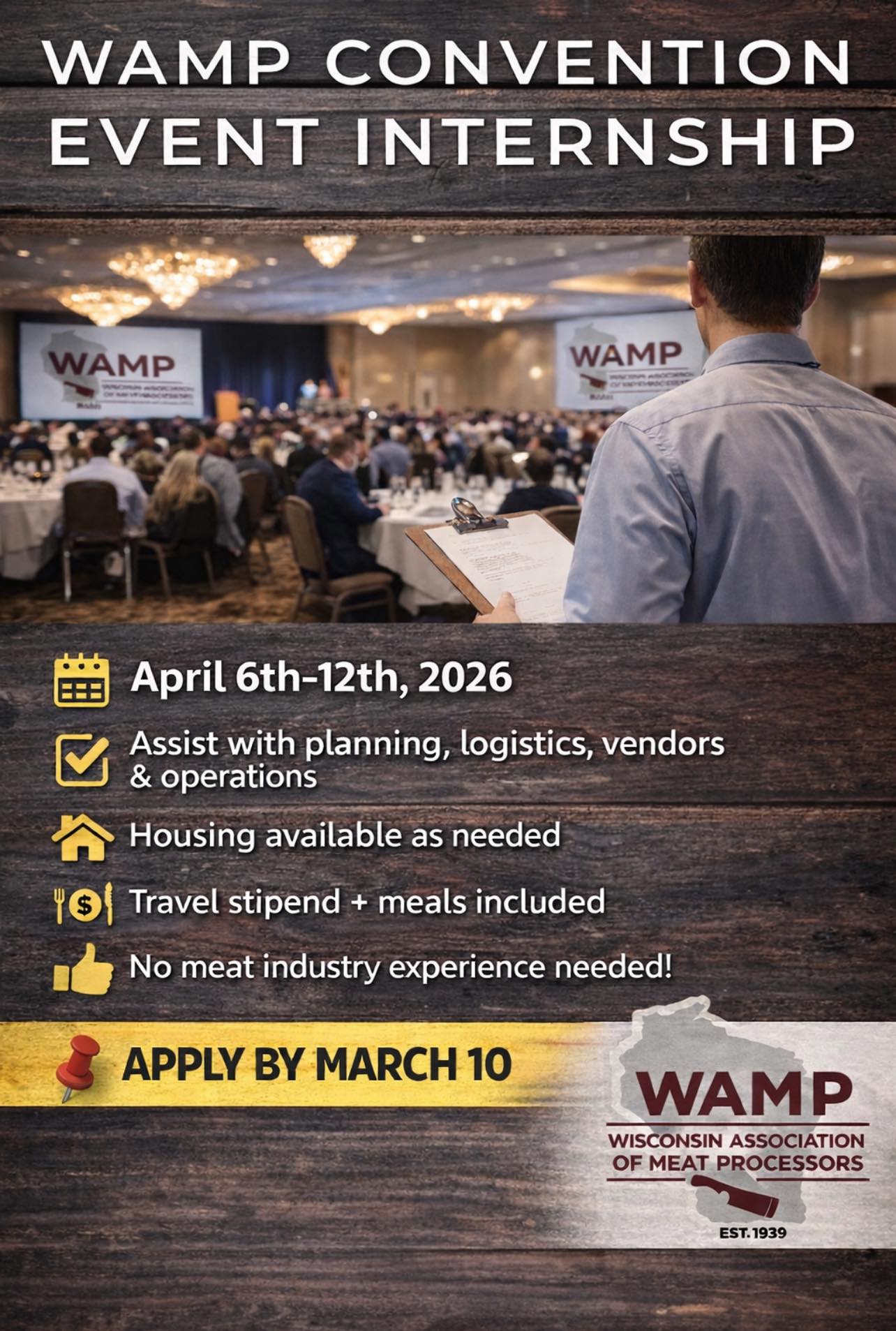 Wisconsin - 🚨 Event Internship Opportunity - 2026 WAMP Annual ...