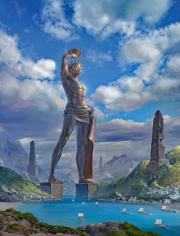 Beauty - The Colossus of Rhodes was a statue of the Greek sun-god ...