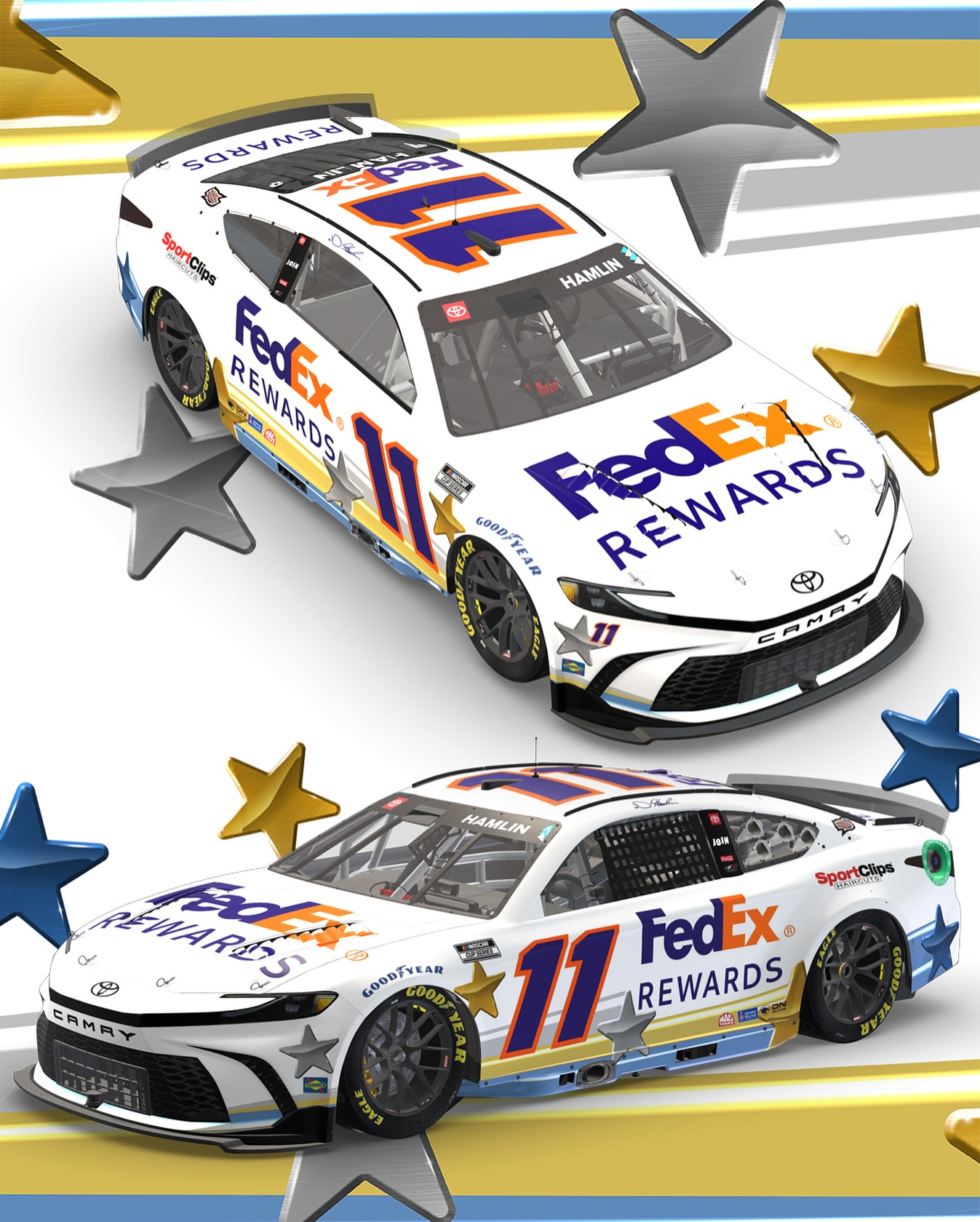 Joe - SPECIAL SCHEME 👀 @dennyhamlin’s No. 11 @fedex Camry will feature ...