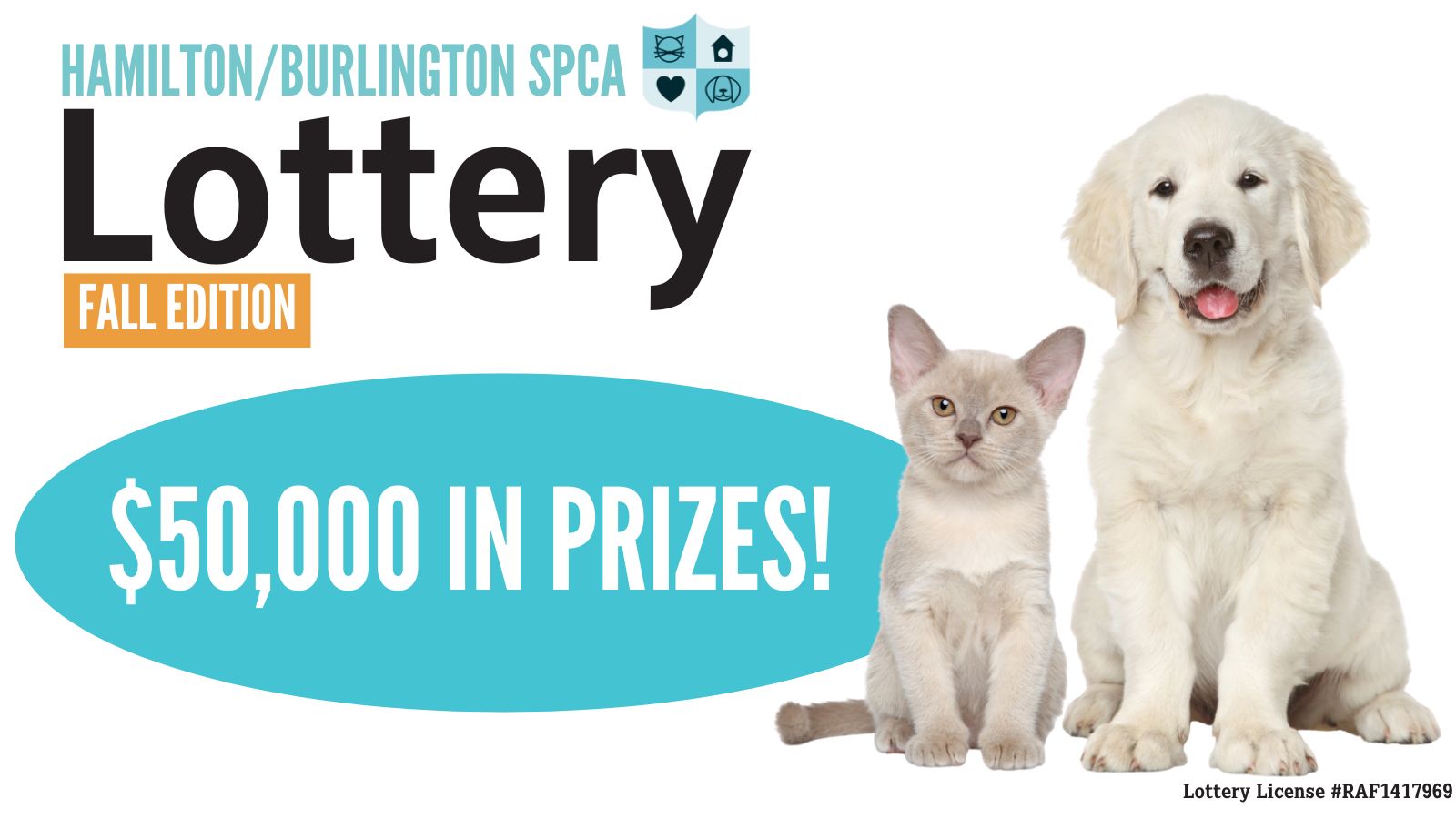 Hamilton/Burlington - 🎉 It's BACK! HBSPCA's Fall Lottery is Here! 🎉 ...