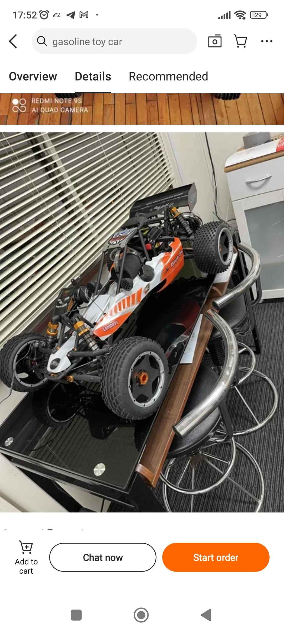 Carro a control remoto a gasolina motor dos tiempos RC buggy 30.5 cc control de largo alcance