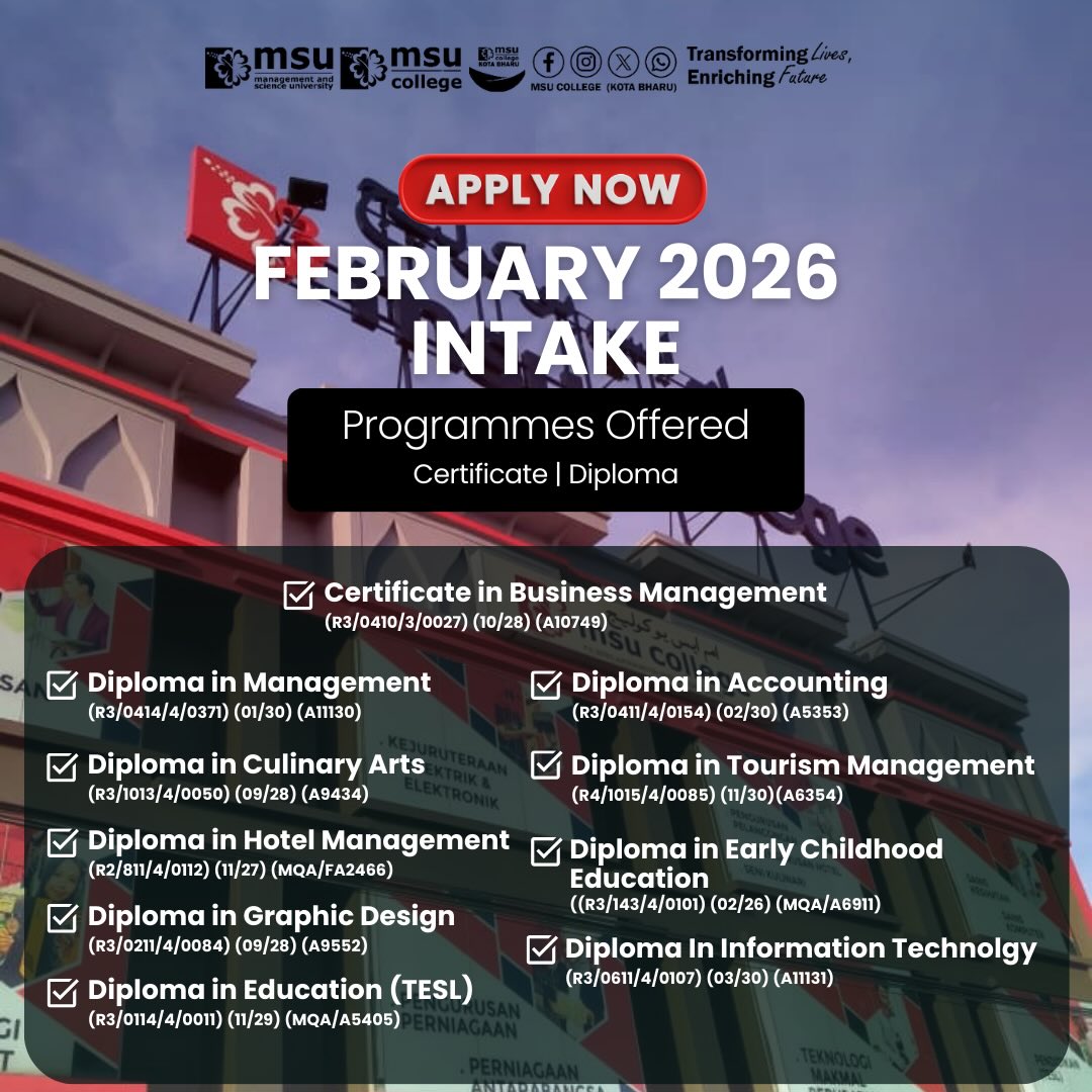 MSU College - MSU College (Kota Bharu) added a new photo.