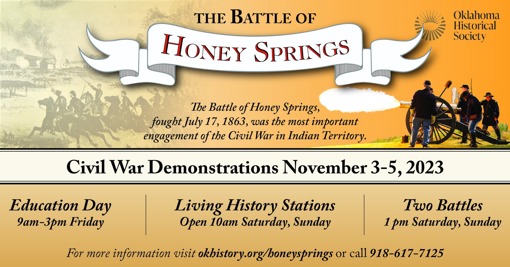 The Battle of Honey Springs Civil War Demonstrations Weekend