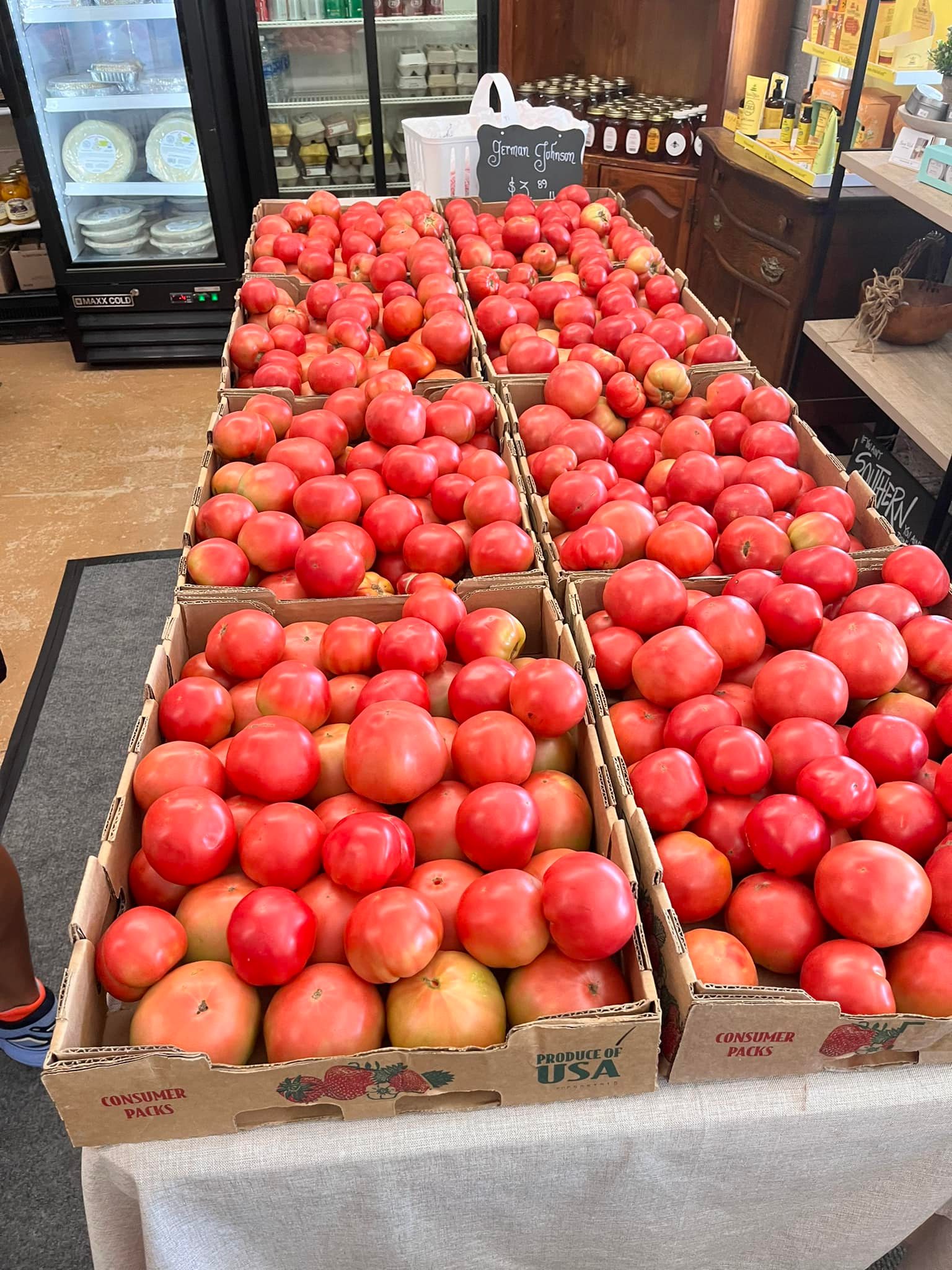 Fresh produce at Clemmons Country Store