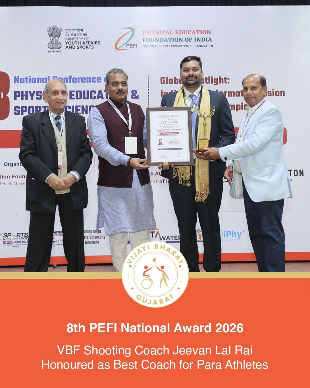 Vijayi Bharat - VBF Shooting Coach Jeevan Lal Rai receives... | Facebook