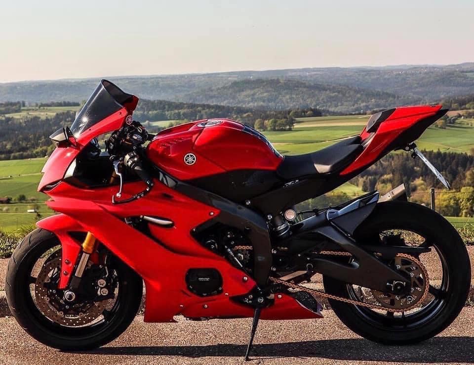Yamaha R6 Vermelho Akrapovic Slip On Line Escape GP Series Racing