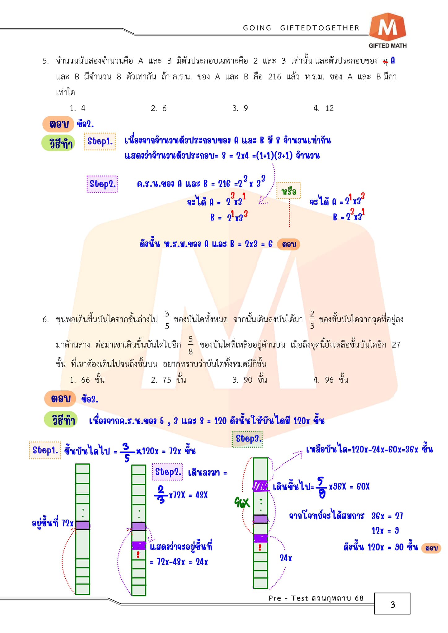 หนังสือคณิตศาสตร์ ครูณัฐGifted Math | Bangkok