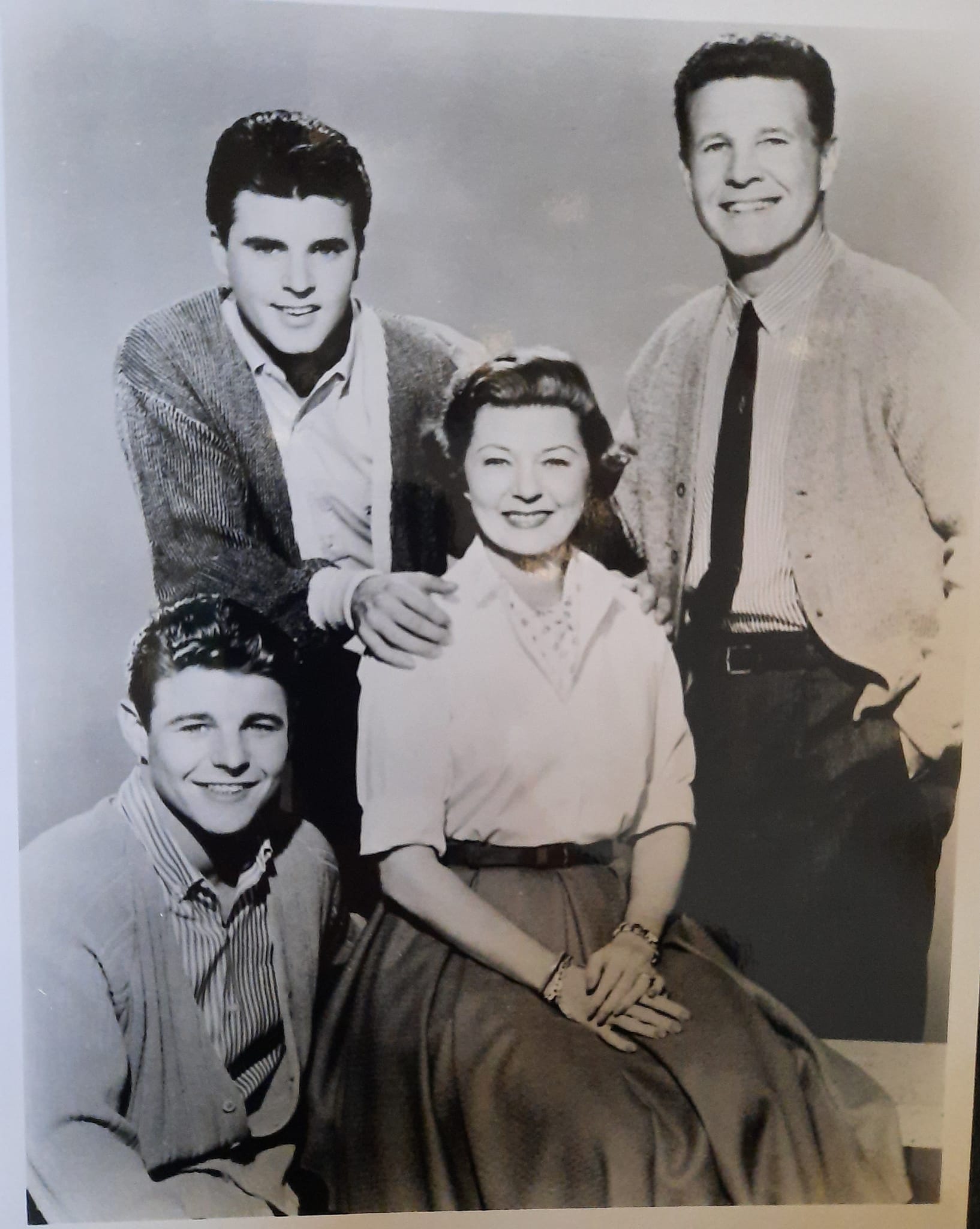The Nelsons, David, Ricky, Harriet & Ozzie, circa 1950s.