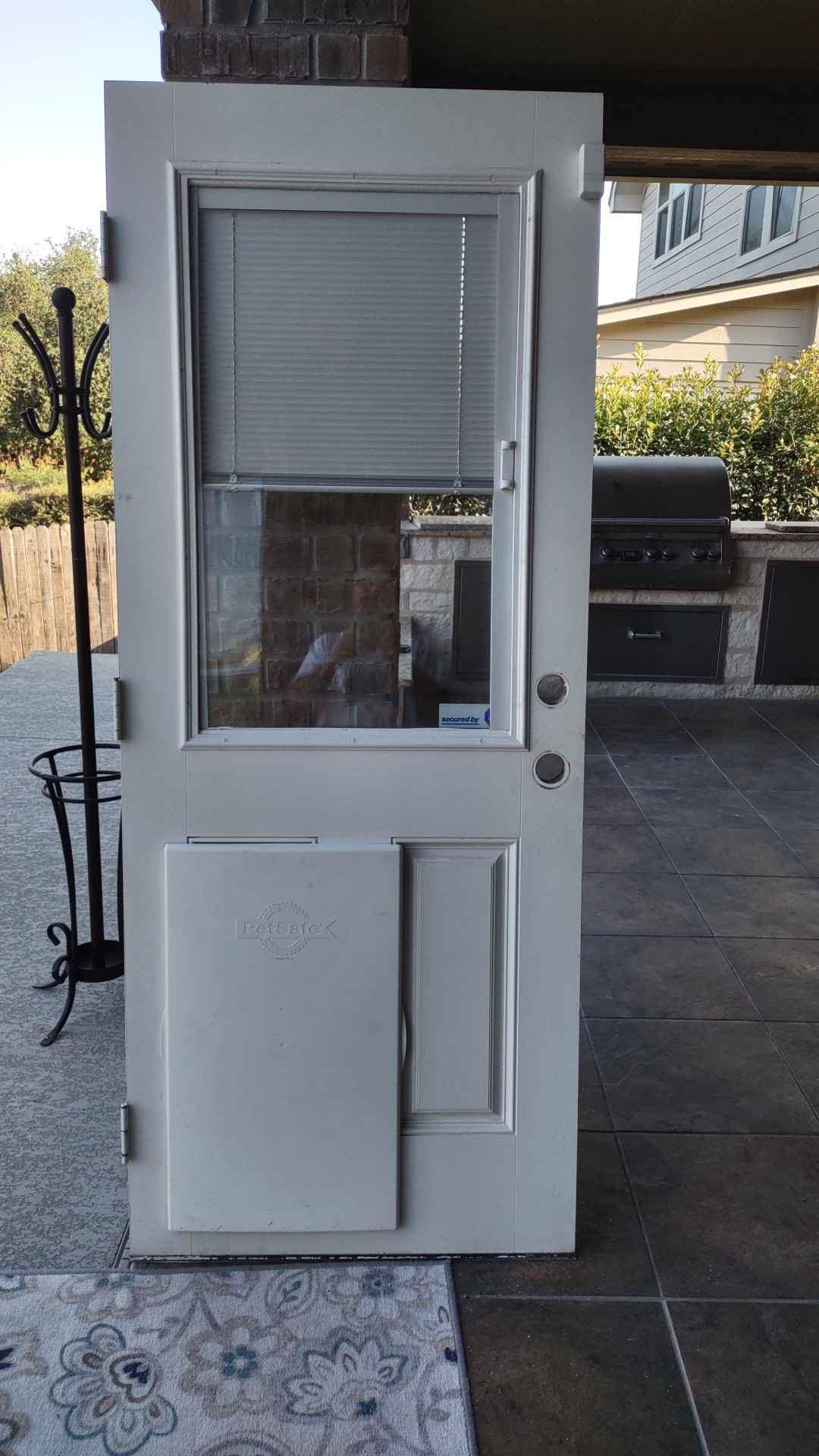 Ext. Door. Right in swing. Has extra large dog door. Free come get it