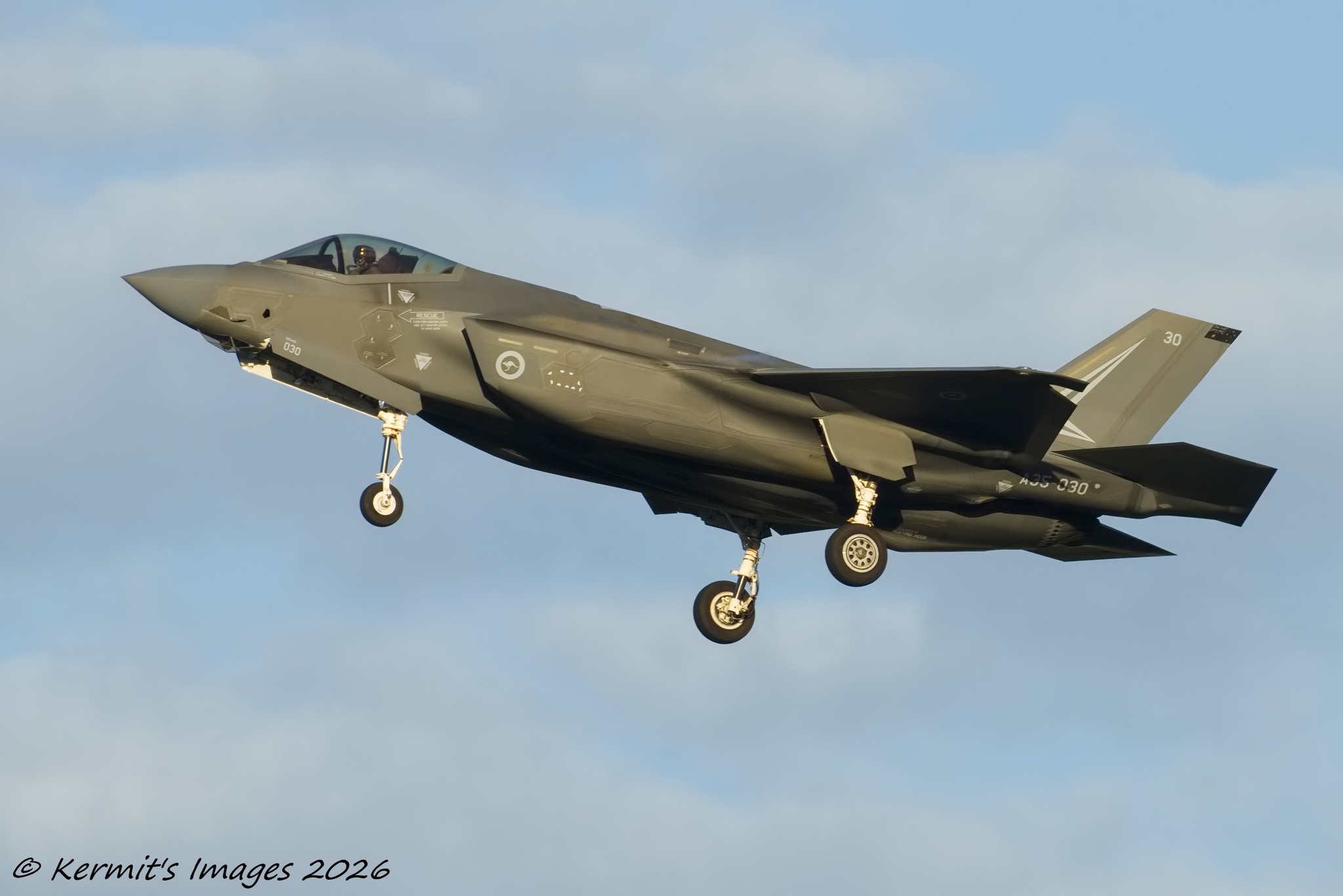 Royal Australian Air Force F-35A model with 3 Squadron markings