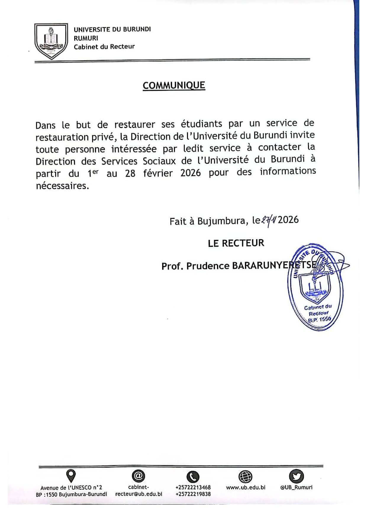Université du Burundi | Bujumbura