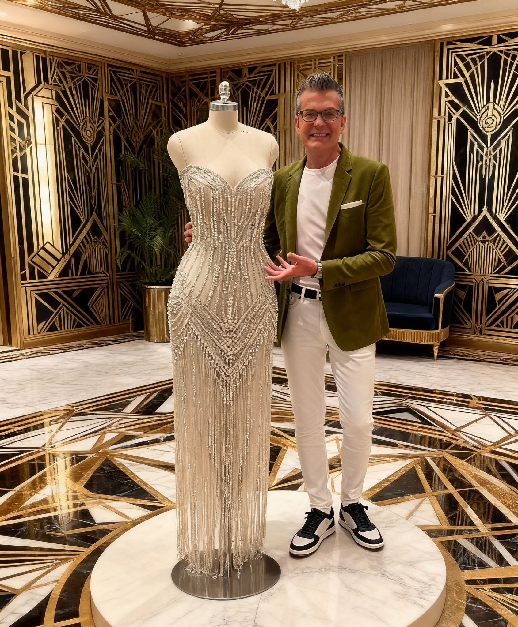 randy dress designer Iconic Designer, Iconic Gown — Fenoli at His Finest Kleinfeld bridal Color:CHAMBRAY BLUE SEXY DRESSES Idea on Brown Jewelry