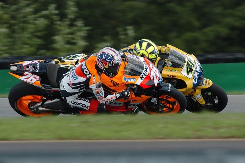Dani Pedrosa (Repsol Honda RC212V) on his way to claim the first