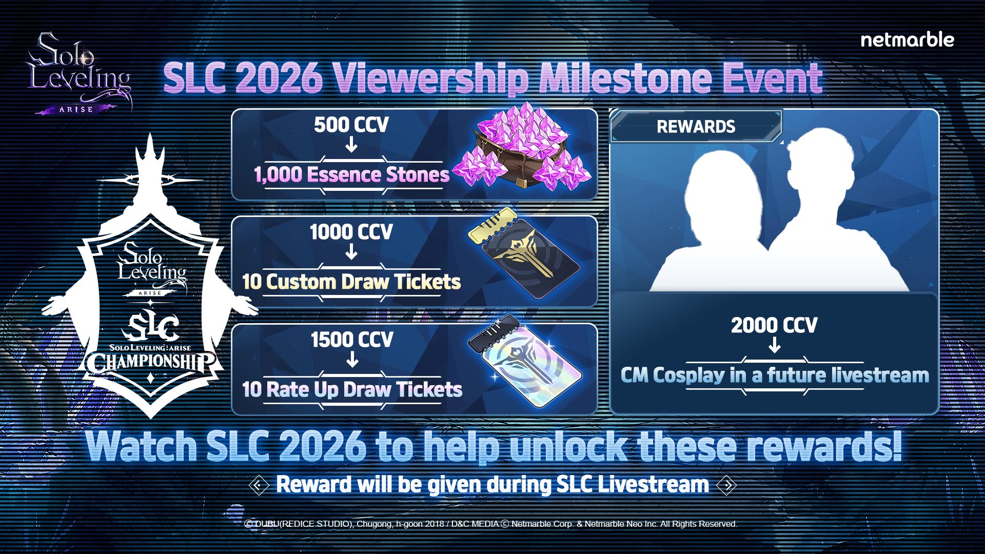 🎉 SLC 2026 Viewership Milestone Event 🎉 To celebrate SLC 2026