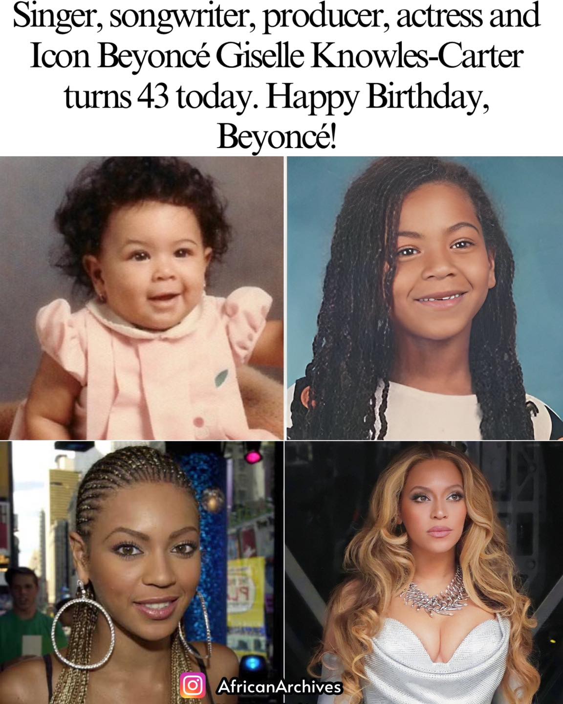 African - Singer, songwriter, producer, actress and Icon Beyoncé ...
