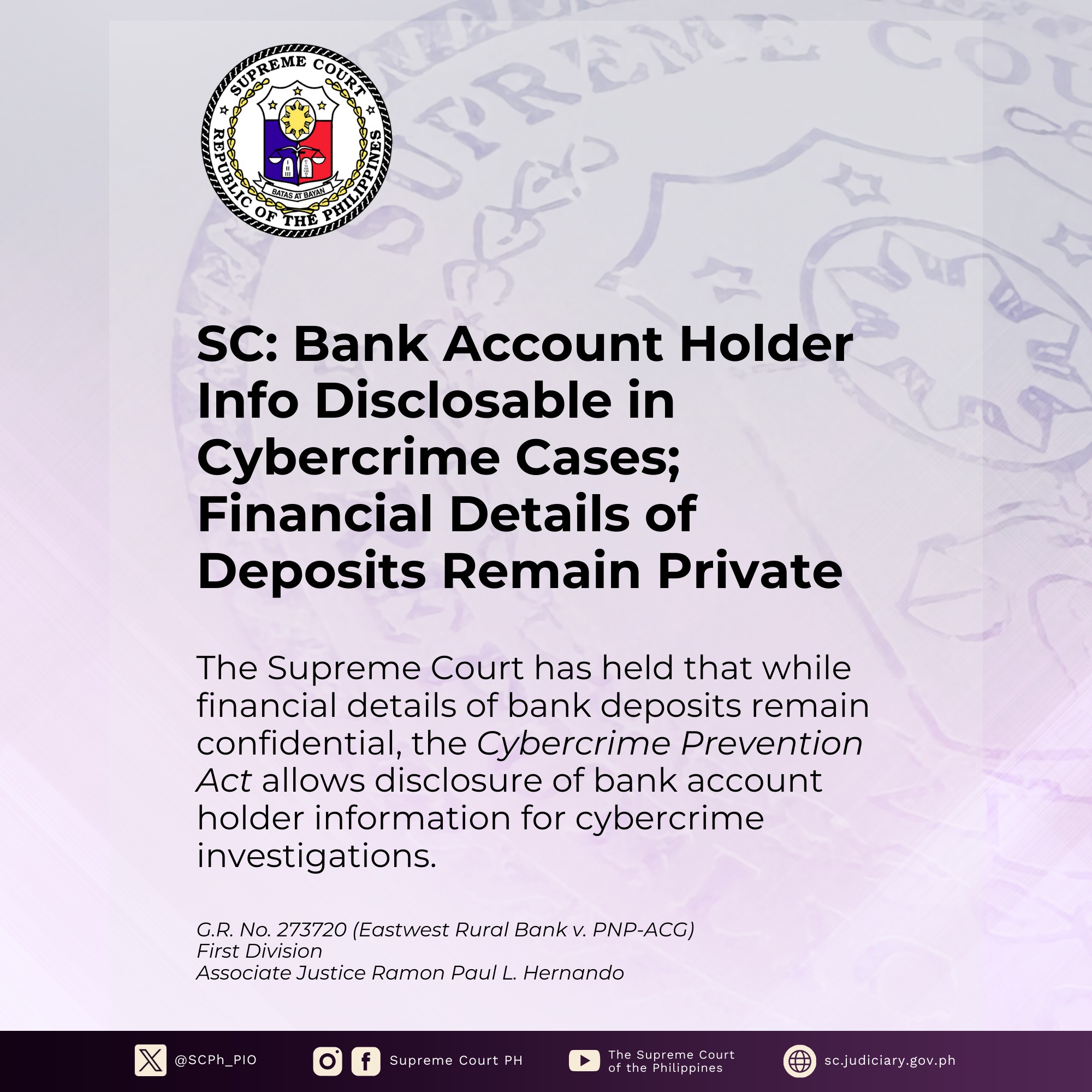 Updated as of 2:30 P.M., November 25,... - Supreme Court PH | Facebook