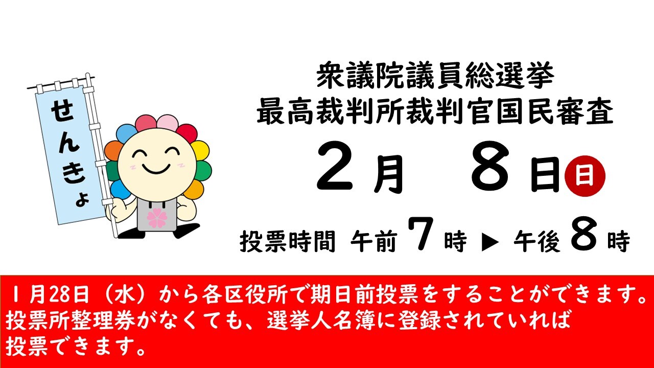 衆議院 選挙 投票 日 時間