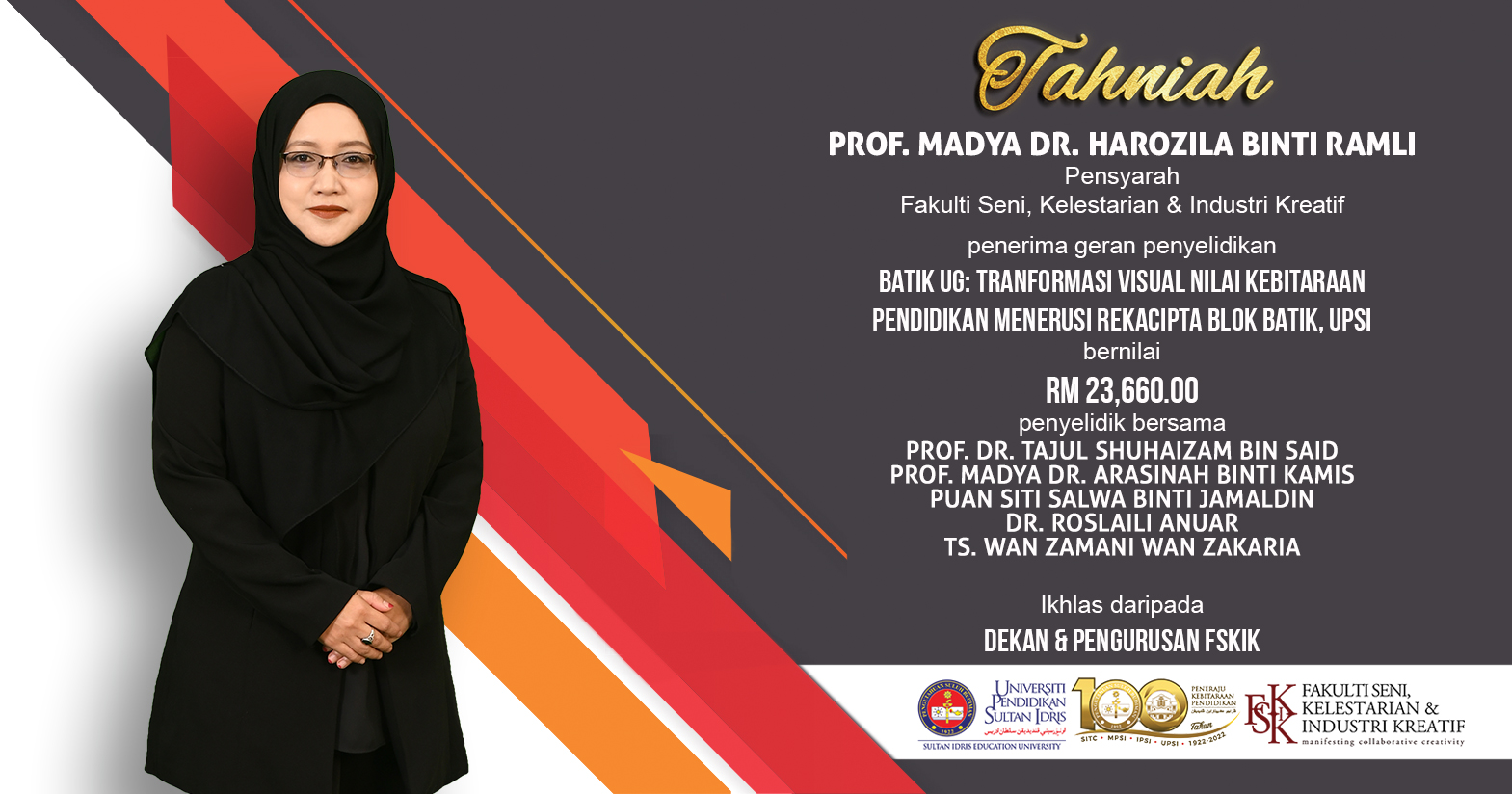 WE - Tahniah diucapkan kepada Prof. Madya Dr. Harozila Binti Ramli ...