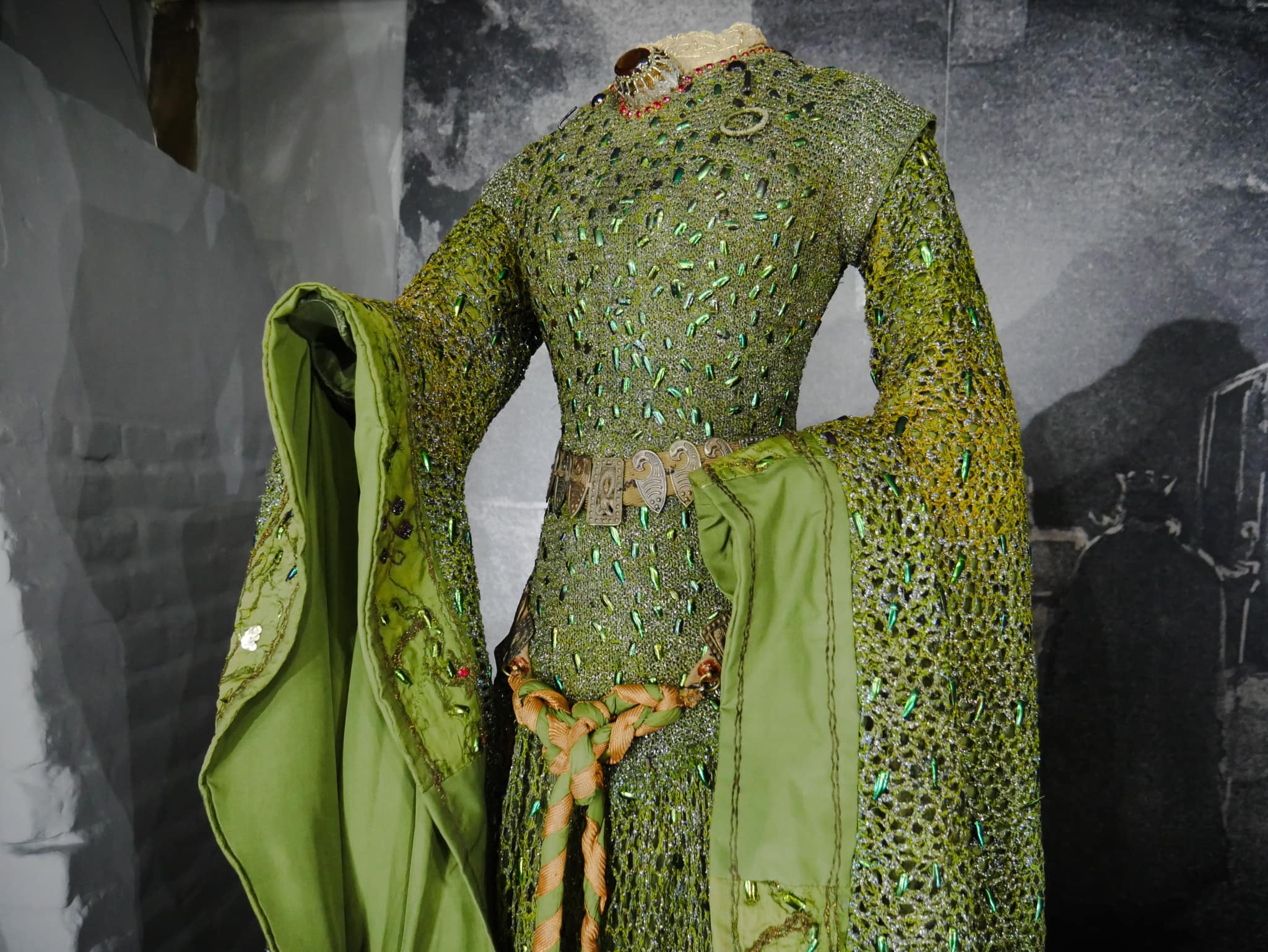 green beetle dress Ellen Terry's historic costume features ethically harvested shed wings GREENDRESS