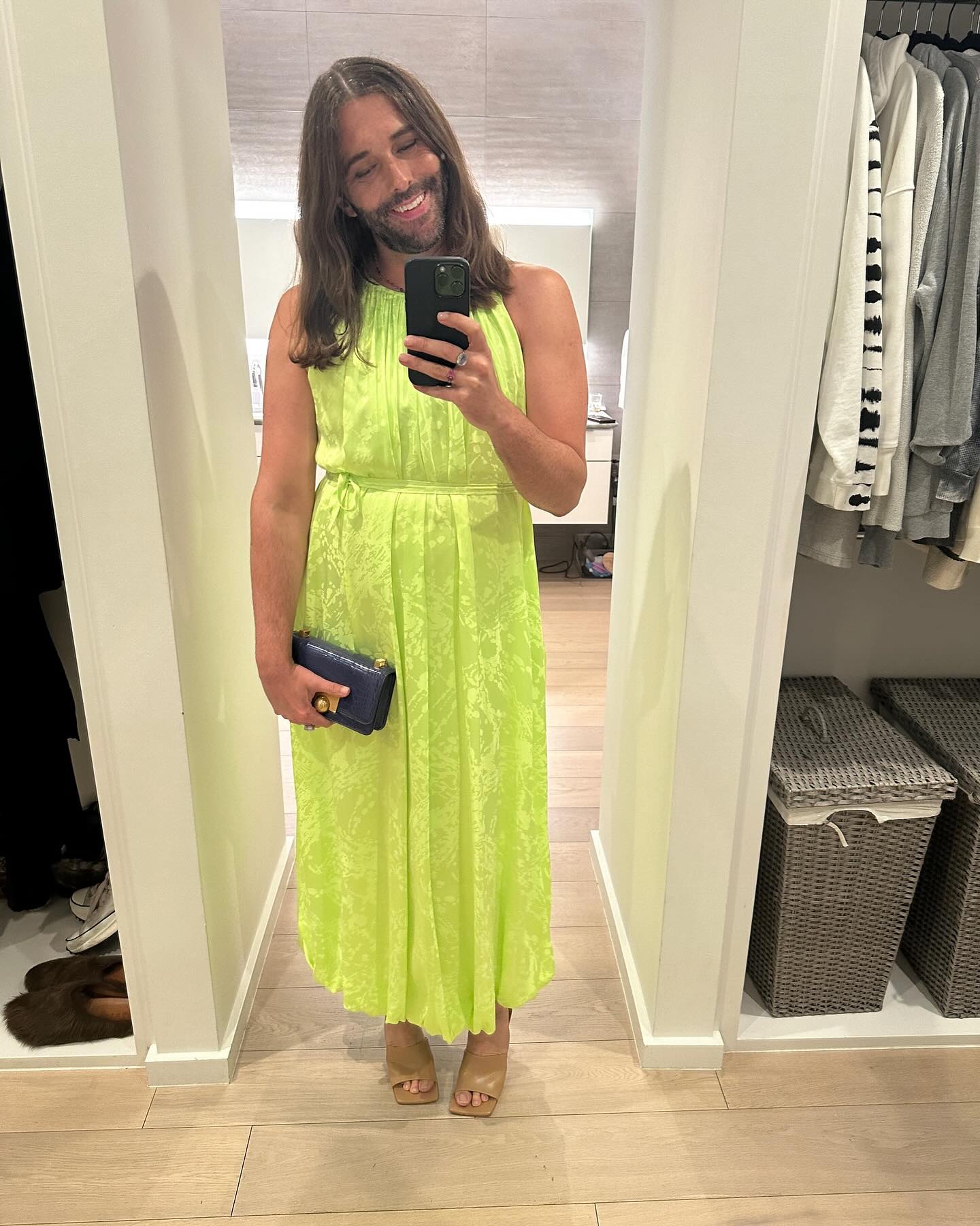 jonathan van ness green dress New week, new lewks… ur fav?? 💅 #ootw #ootd #dailylook reporting_status:markdown