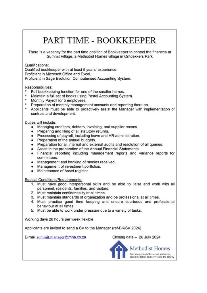 Part Time Bookkeeper Jobs