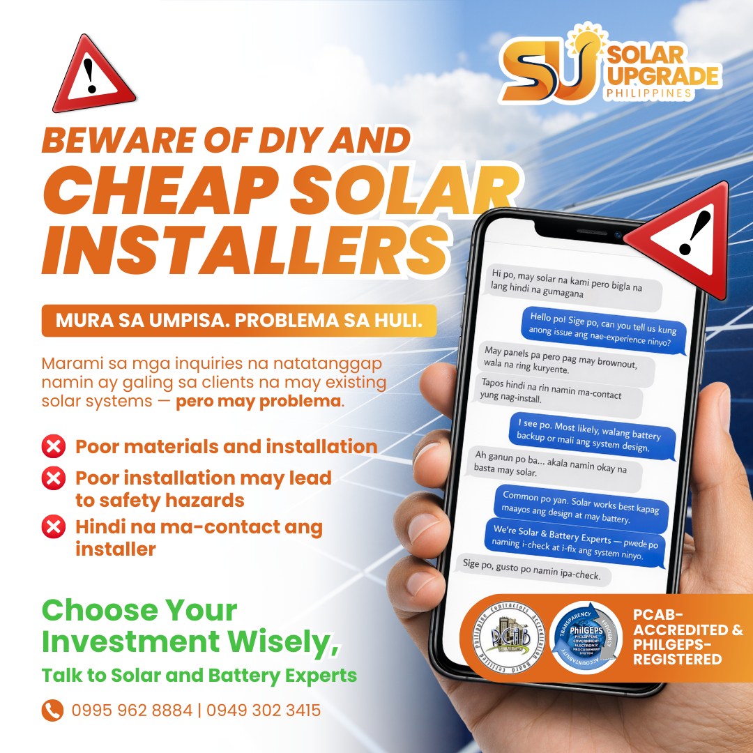 Solar - ⚠️ 𝗕𝗘𝗪𝗔𝗥𝗘 𝗢𝗙 𝗗𝗜𝗬 & 𝗖𝗛𝗘𝗔𝗣 𝗦𝗢𝗟𝗔𝗥 𝗜𝗡𝗦𝗧𝗔𝗟𝗟𝗘𝗥𝗦 Mura sa umpisa, sakit ...