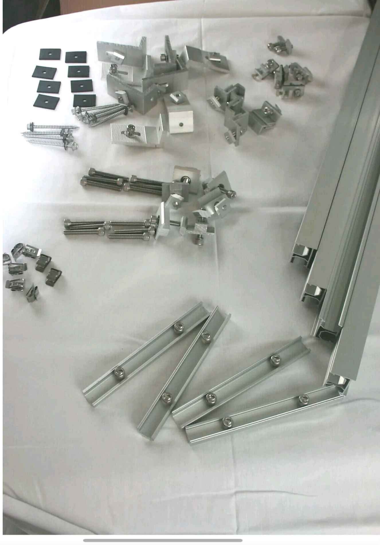 Solar Rail kit for 8 panels w/ clamps, L brackets w/7.3ft rails(not 3 ...