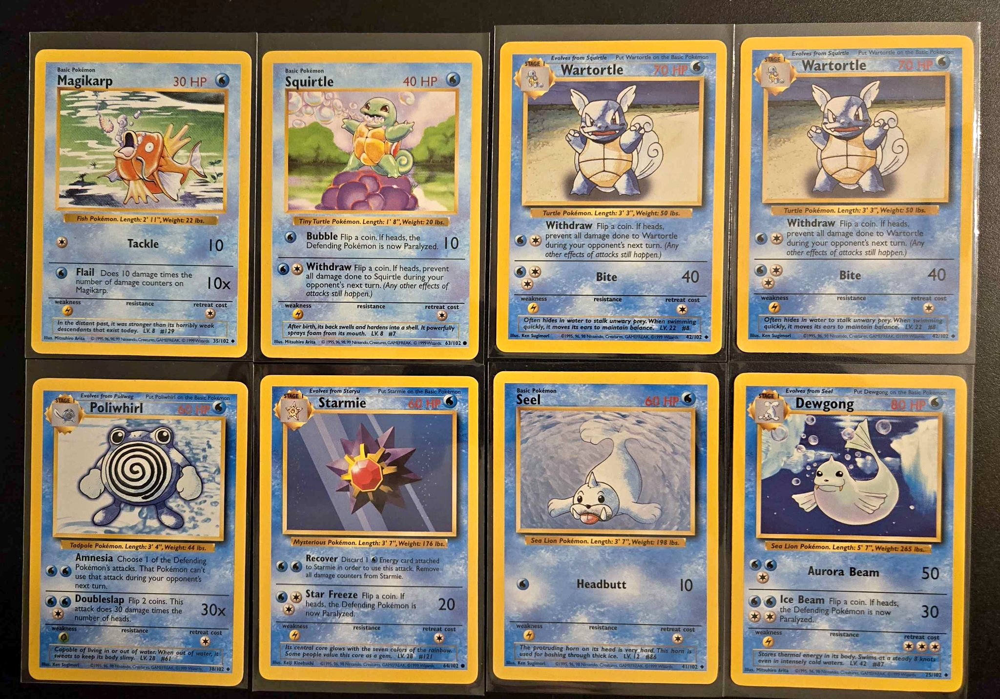 Vintage WOTC Base Water Pokémon Lot - Includes Shadowless Magikarp and ...