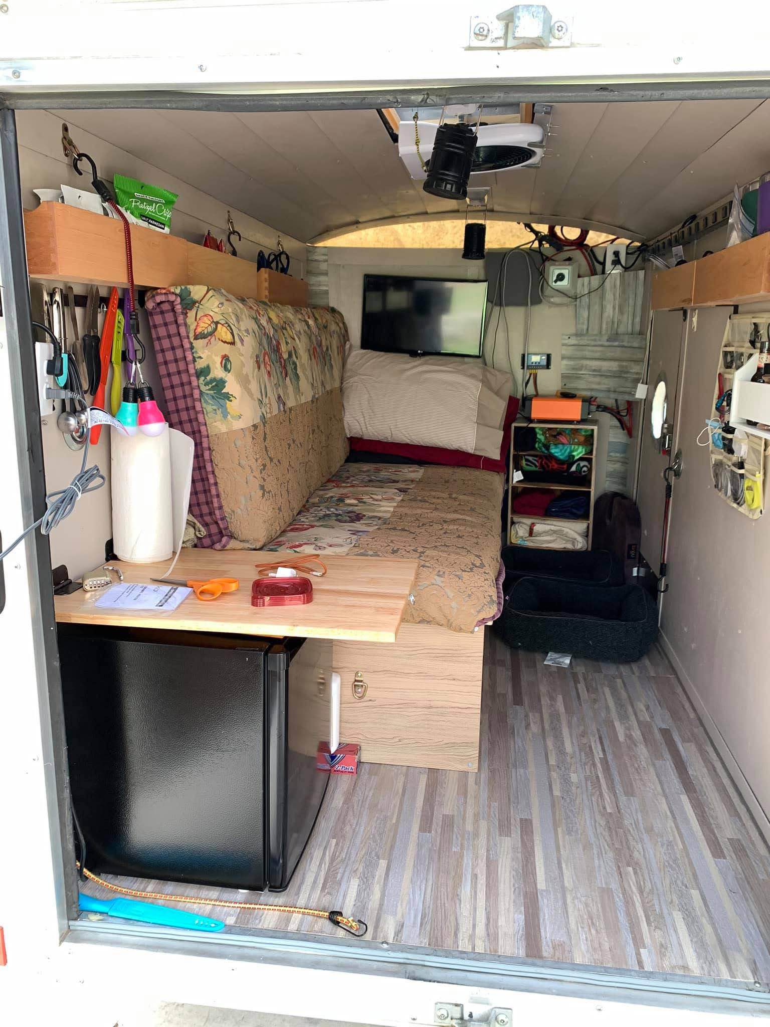 2990 lbs OFF-GRID. Repurposed Continental Cargo off-grid trailer/camper ...