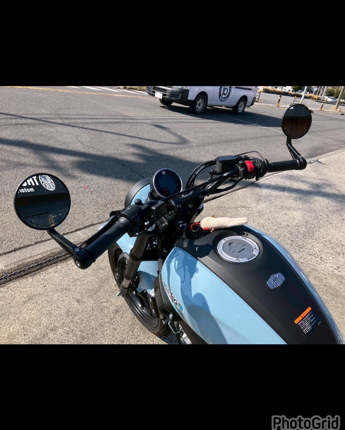 カスタム】【YAMAHA】 ハンドル交換??️ バーエンドミラー取付け 