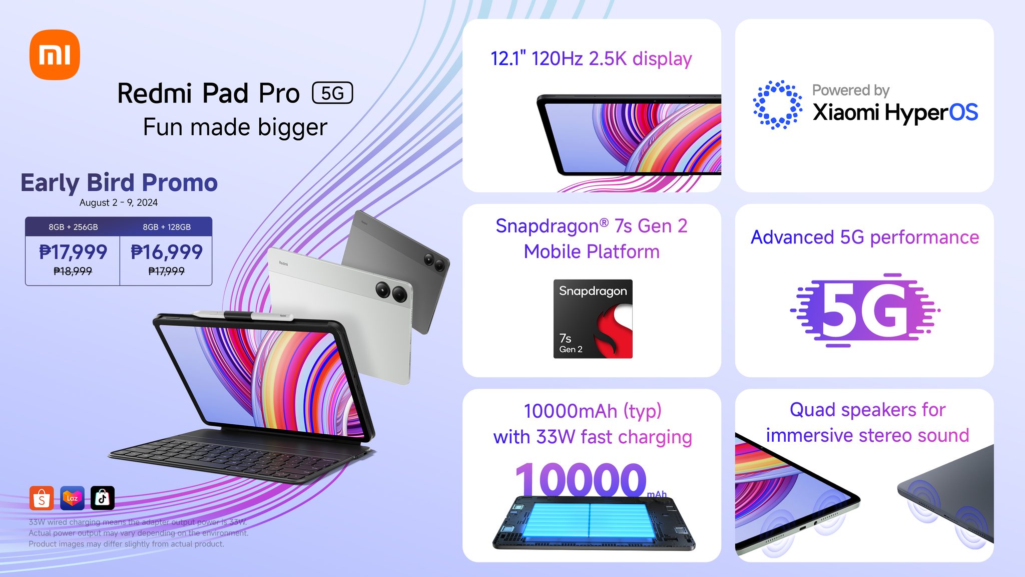 Here comes #RedmiPadPro5G! Get it in our official online stores 