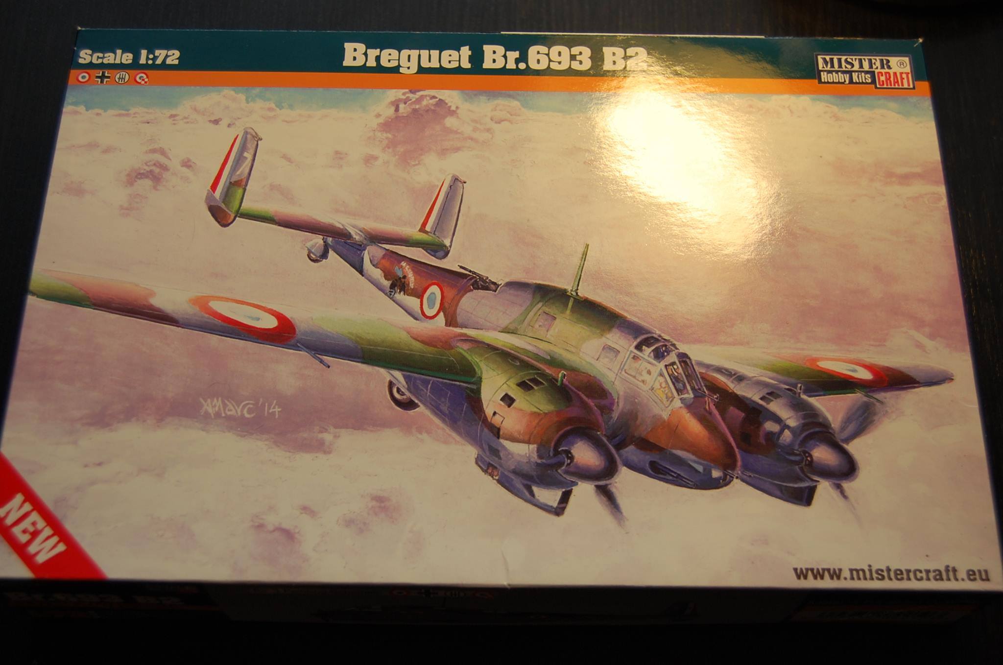 Maquette Vintage Heller Breguet 693 - Échelle 1:72 - Avion Militaire à Assembler