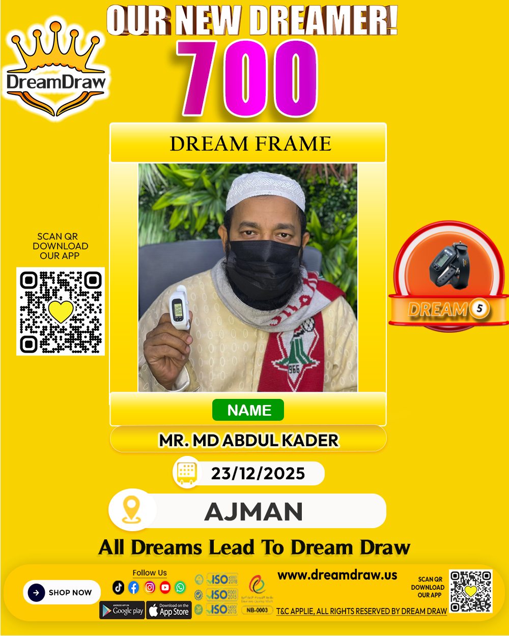 Dream Draw - 🎉🏆 Congratulations to our grand winner of... | Facebook
