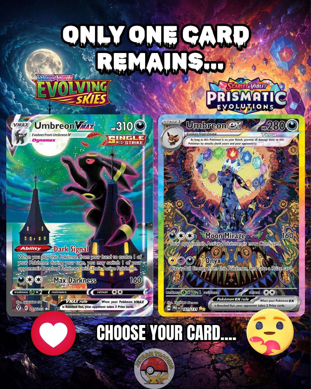 mega umbreon pokemon card CGC 10 Japanese VMAX VMAX Climax  Lucky Pups Claw Arcade Dark Signal When you play this Pokemon from your hand to evolve 1 of your Pokemon during your turn These new Umbreon and Espeon