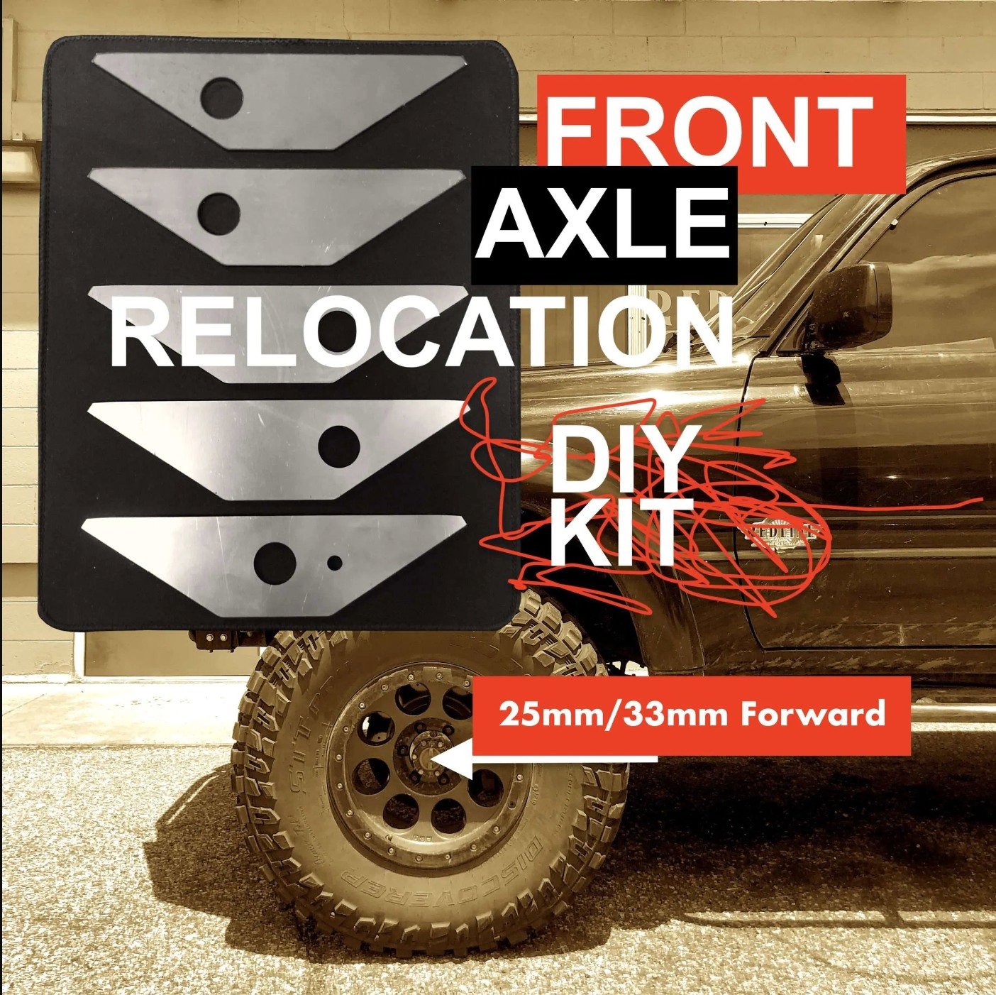 Red - BACK IN STOCK: 80 Series DIY Front Axle Relocation Kit: https ...