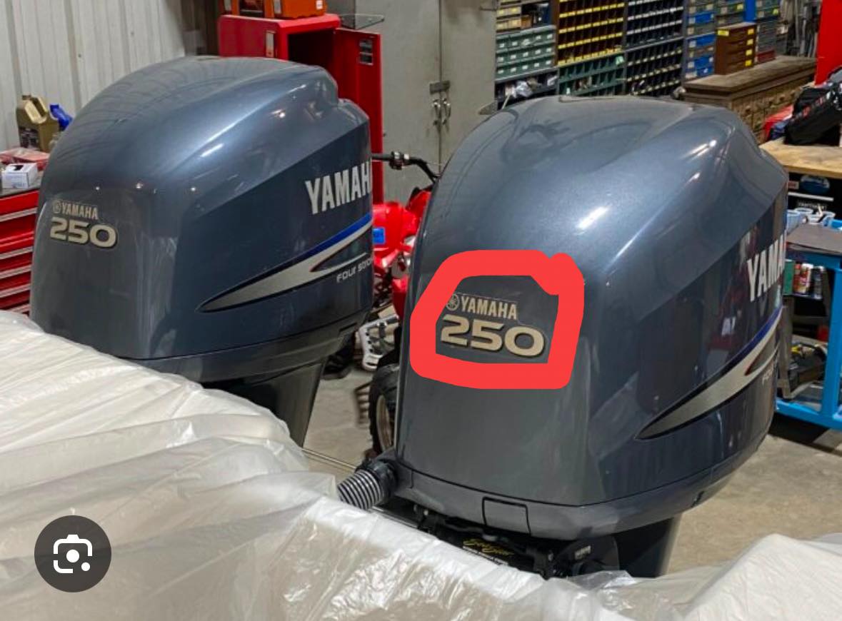 For YAMAHA F 250 Four Stroke Outboard, Handmade Vinyl Decal