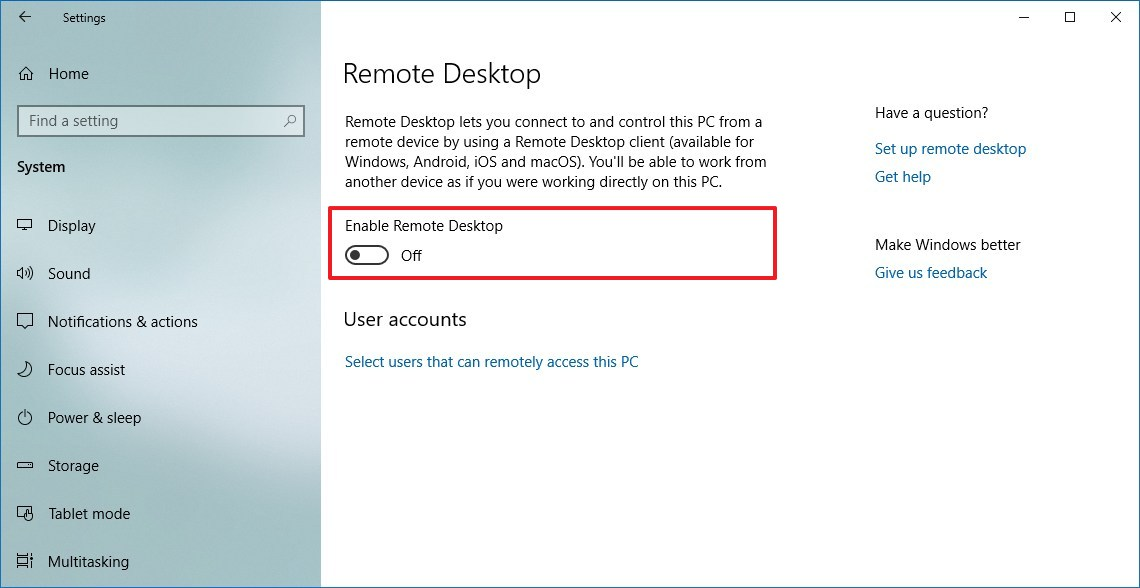 How to activate and use a remote desktop in Windows 10 Instruction: pen ...