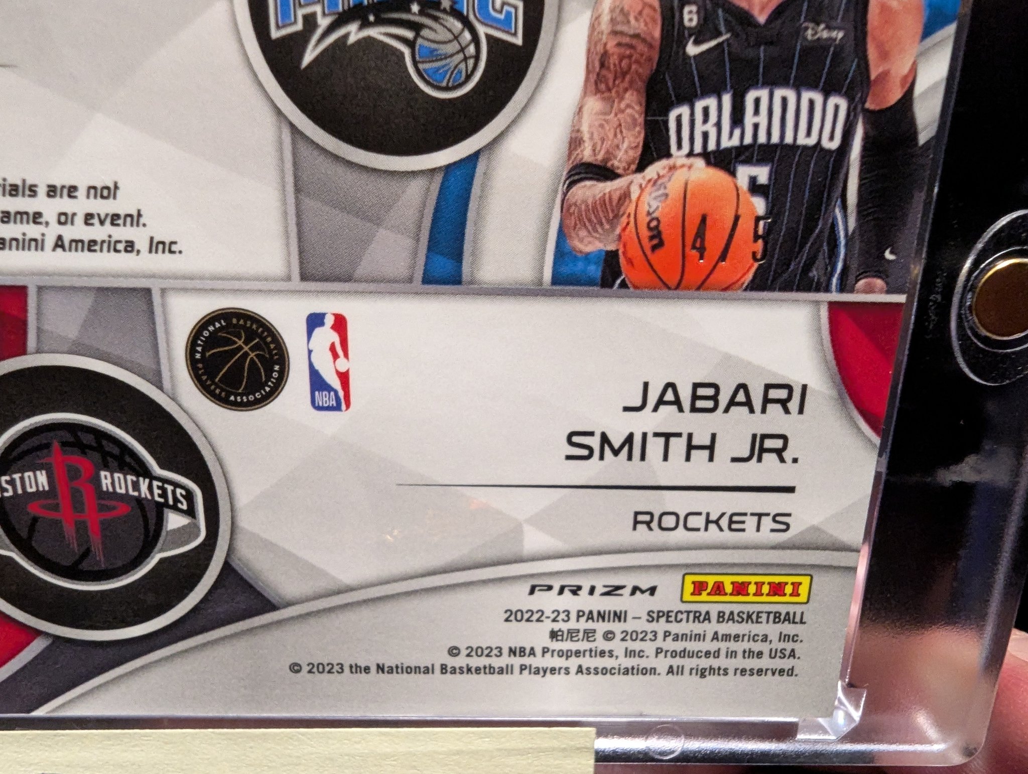 NBA rookie dual patch autograph card
