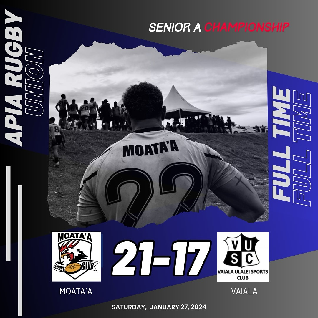 Moata'a Rugby - 🛡️ Introducing your Champions Taumeasina...